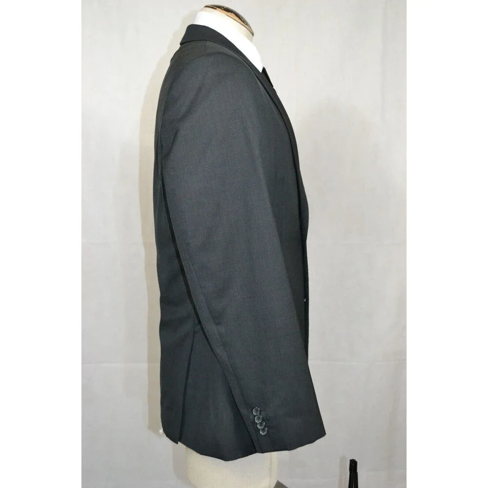 Banana Republic Blazer Mens 42R Gray Marzotto Wool Sport Coat‎ 2 Button Jacket